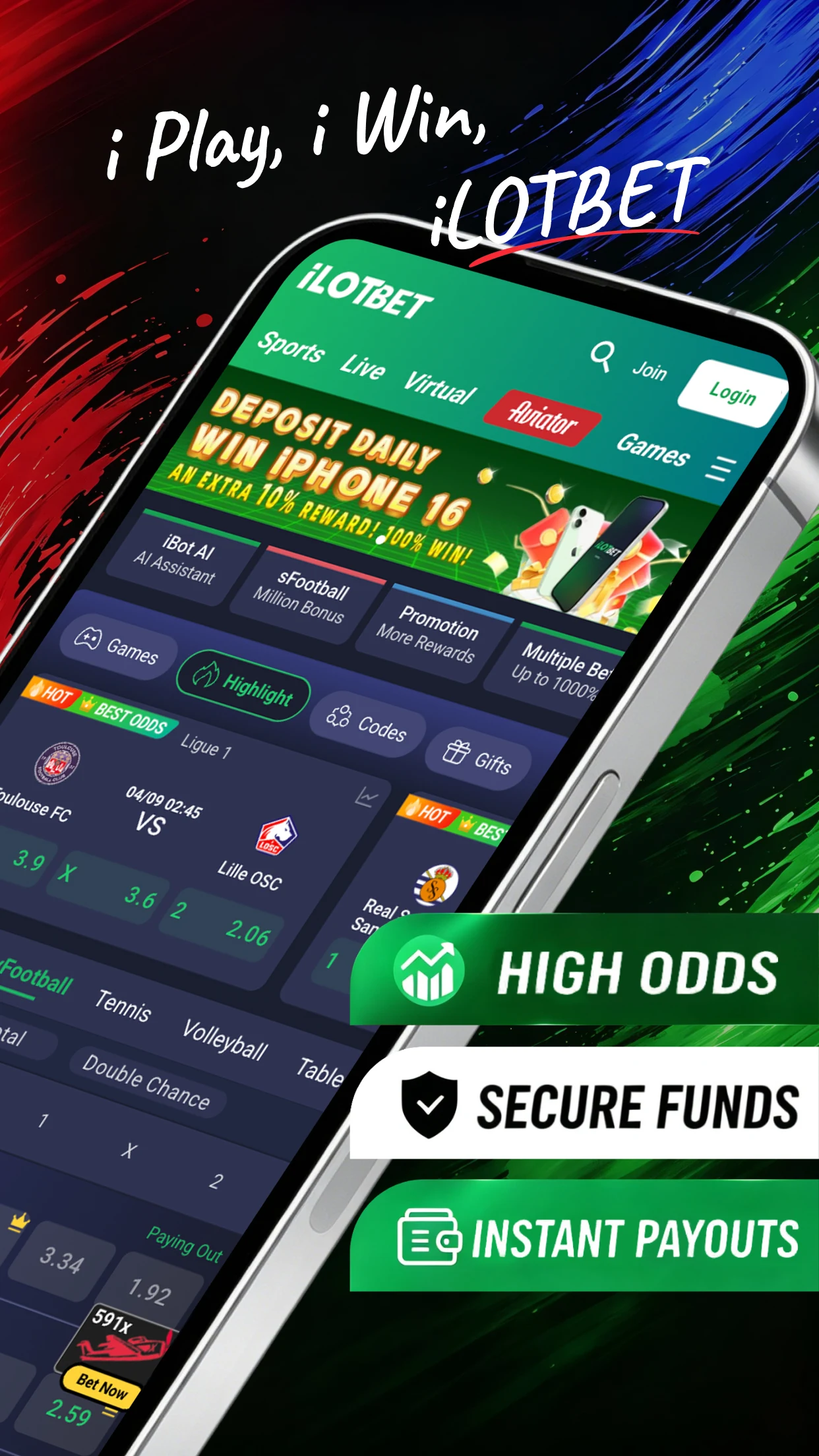 iLOTBet - Sports Betting App screenshot